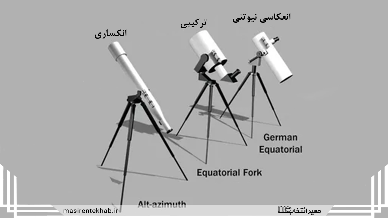 انواع پایه تلسکوپ