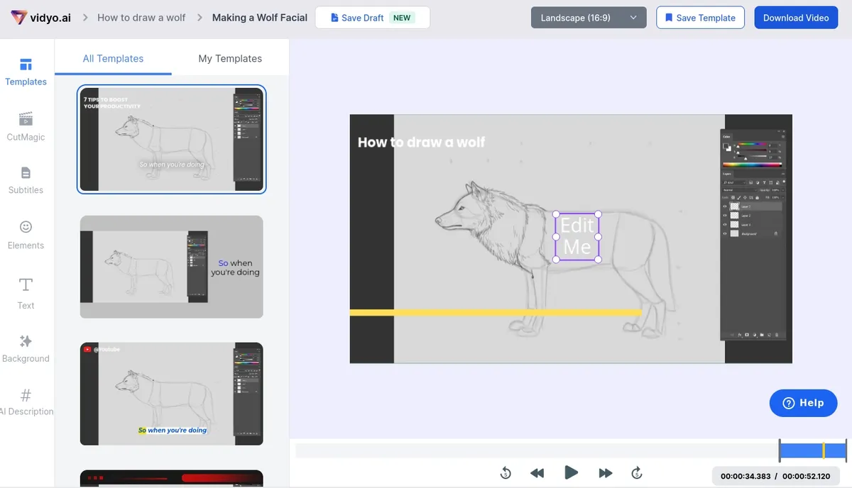 بهترین ابزارهای ویرایش ویدیو با هوش مصنوعی؛ رابط کاربری Vidyo.ai