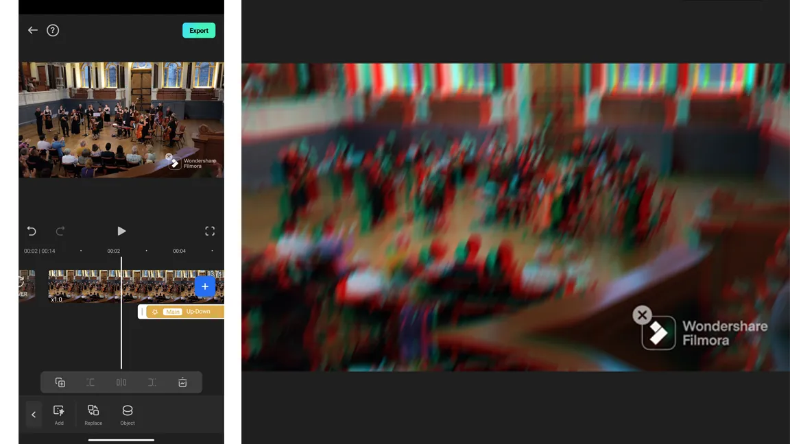 بهترین ابزارهای ویرایش ویدیو با هوش مصنوعی؛ صفحه منوی یک برنامه ویرایش ویدیو با یک ارکستر